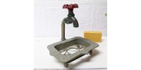 Porte-savon robinet en fonte